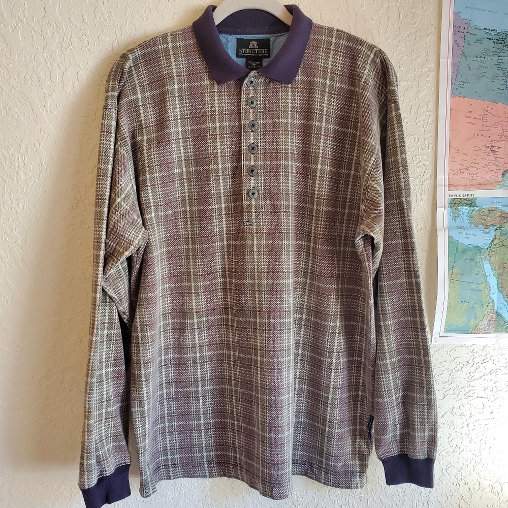 Structure Flannel Rugby Polo